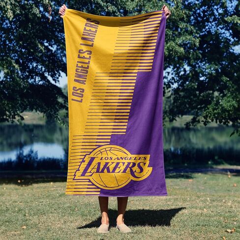 منشفة شاطئ نورثويست لوس أنجلوس ليكرز NBA Progression Jacquard مقاس 36 × 72 بوصة in Kuwait