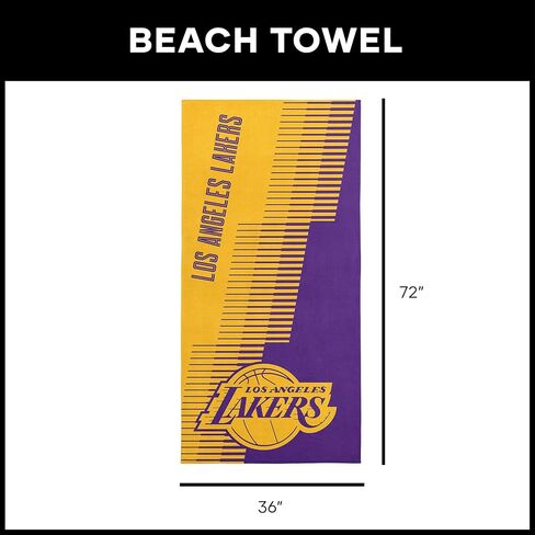 منشفة شاطئ نورثويست لوس أنجلوس ليكرز NBA Progression Jacquard مقاس 36 × 72 بوصة in Kuwait
