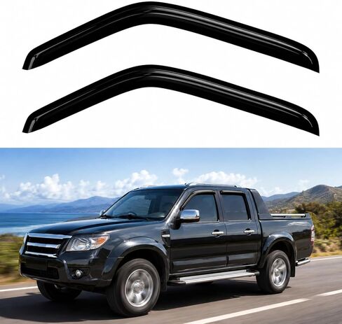 2PC Rain Guards for 99-2011 Ford Ranger SuperCab Models in-Channel Window Visors Deflectors Sun Shades Vent in Saudi Arabia