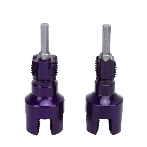 Hyuduo 2 Pcs Pipe Thread Cutting Tool 1/2 3/4 Inch 40Cr Alloy Steel Integrated Internal External Threader with Hex Shank for Electric Drill Use Creating Clean Threads in Kuwait