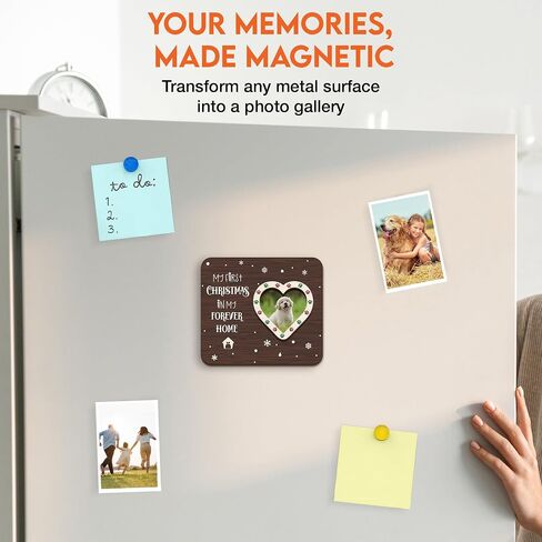 Magnetic Picture Frames - The Year WE Became Family of Three 2025 - Baby Coming 2025 Magnet - Unique Item for Women Mothers Day - New Mom Dad Present - Magnetic Frames for Refrigerator Decor in Saudi Arabia
