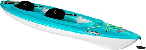 Pelican Alliance 136T - مقعد ترفيهي في قوارب الكاياك - أبيض فيروزي باهت - مادة Ram-X™ خفيفة الوزن حاصلة على براءة اختراع -Ergobreeze™/Ergoform - 13 قدم in Kuwait
