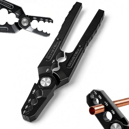 Manual Copper Tube Rounder, Flat Tube Repairer Pliers, Manual Copper Tubing Repair Tool with 6 Hole - for 1/4", 3/8", 1/2", 5/8", 3/4" 7/8" Aluminum Pipe in Kuwait