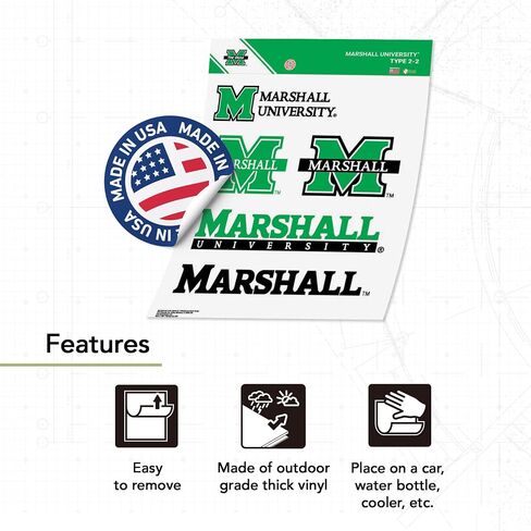 Desert Cactus Marshall University Sticker Thundering Herd MU Vinyl Decals Laptop Water Bottle Car Scrapbook T2 (Type 2-2) in Saudi Arabia