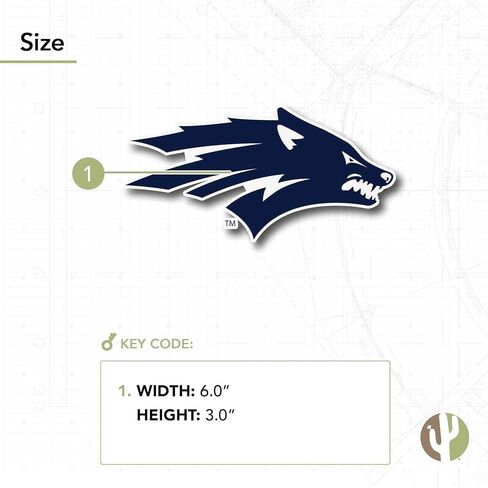 Desert Cactus University of Nevada Reno UNR Wolf Pack Vinyl Decal Laptop Water Bottle Car Scrapbook Sticker (IND 00002a) in Saudi Arabia