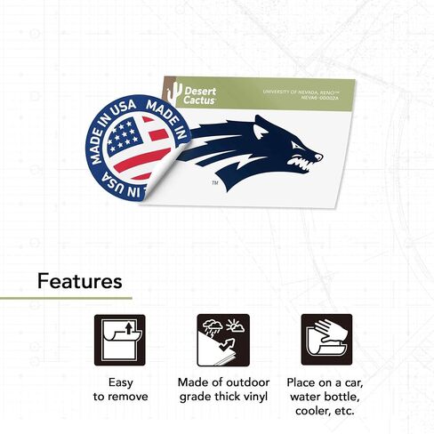 Desert Cactus University of Nevada Reno UNR Wolf Pack Vinyl Decal Laptop Water Bottle Car Scrapbook Sticker (IND 00002a) in Saudi Arabia