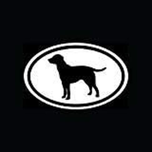 Lab Labrador Retriever White Oval Sticker Dog Breed Puppy Vinyl Decal Cute Car - Die cut vinyl decal for windows, cars, trucks, tool boxes, laptops, MacBook - virtually any hard, smooth surface in Saudi Arabia