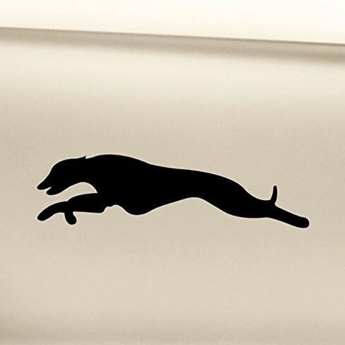 Greyhound Vinyl Decal Laptop Car Truck Bumper Window Sticker - Black in Saudi Arabia