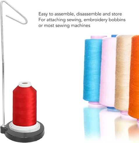 Single Thread Spool Holder, Portable Iron Thread Stand, 1 Set, Easy Assembly - Durable Metal Construction, Smooth Thread Feeding, Ideal for Home Sewing and Embroidery in Saudi Arabia