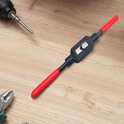 Tap Wrench, Adjustable 1/4-3/4 in / M5-M20 Thread Tap Holder with Red Grip, Heavy Duty 45# Steel Hand Tapping Tool for Home, Auto Repair in Saudi Arabia