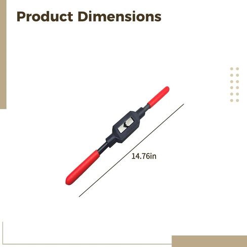 Tap Wrench, Adjustable 1/4-3/4 in / M5-M20 Thread Tap Holder with Red Grip, Heavy Duty 45# Steel Hand Tapping Tool for Home, Auto Repair in Saudi Arabia