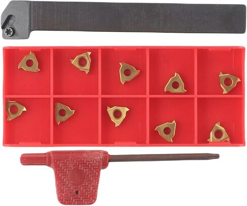 SER1212H11 External Threading Tool Holder, 12mm Shank CNC Lathe for turner with 10pcs 11ER AG60 Inserts, Alloy Steel Body w/ T8 Wrench in Saudi Arabia
