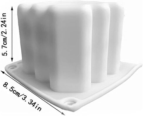 Silicone Candle Molds, 3D Heart Shape Cube Silicone Molds, Romantic Atmosphere Design, Colorless, BPA Free, Silicone Molds for Candle Making, DIY, Resin, Wax, Soap, Chocolate Etc in Saudi Arabia