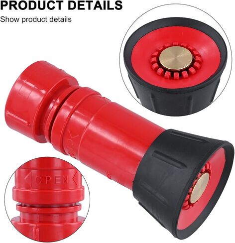 1 Inch Fire Hose Nozzle Thermoplastic High Pressure Jet and Fog Spray Adjustable in Kuwait