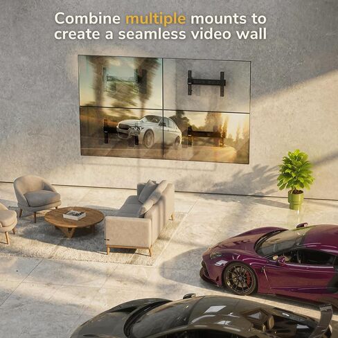 Mount-It! Pop-Out Video Wall Mount for 37"–70" TVs, 154 lbs, 4X Load Tested, Landscape & Portrait, VESA 200x200–600x400 (400x600 Portrait), Digital Signage & Commercial Display, MI-420 in Kuwait