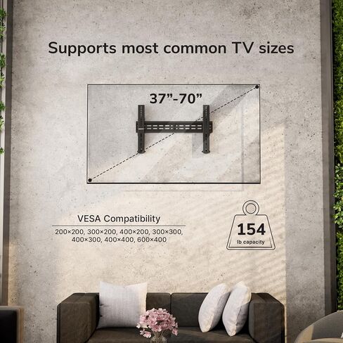 Mount-It! Pop-Out Video Wall Mount for 37"–70" TVs, 154 lbs, 4X Load Tested, Landscape & Portrait, VESA 200x200–600x400 (400x600 Portrait), Digital Signage & Commercial Display, MI-420 in Kuwait