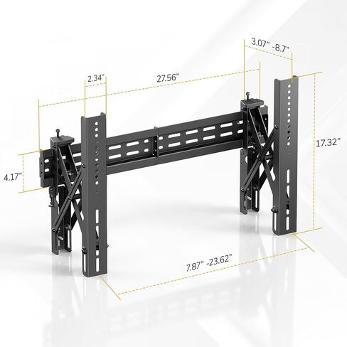Mount-It! Pop-Out Video Wall Mount for 37"–70" TVs, 154 lbs, 4X Load Tested, Landscape & Portrait, VESA 200x200–600x400 (400x600 Portrait), Digital Signage & Commercial Display, MI-420 in Kuwait
