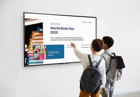 Promethean ActivPanel D-Series 75" 4K Digital Sign w/Radix Content License | Digital Signage Display for Business, Retail & Education. Includes 1-Year Radix Viso License. No Media Player Required. in Kuwait