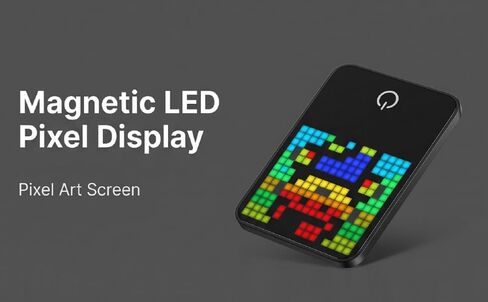 Tangxi Magnetic LED Pixel Display Screen with APP Control, Programmable Pixel Art Display DIY Animation Light Board for Smartphone Gaming Room Desk Decor in Kuwait