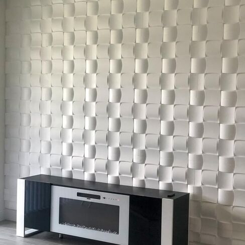 A La Maison Ceilings RK-SWP-PW Rubik Foam DIY Glue-up Seamless Wall Panels (Case / 48 sq.ft), White in Kuwait