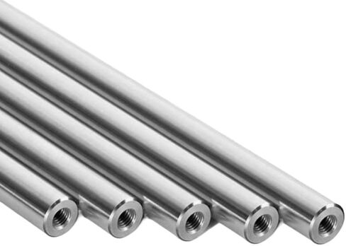 2PCS Hard Chrome Linear Shafts with Threaded Ends - OD 8-25mm Length 100-1000mm Precision Ground Rods with M4-M8 Thread Holes,1000mm(Od8mm (M4x8mm),1000mm) in Saudi Arabia