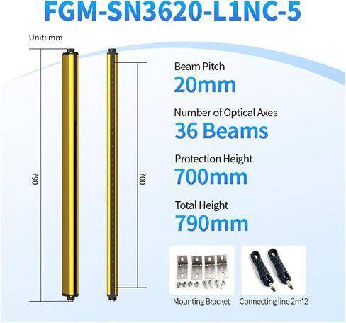 FGM-SN3620-L1NC-5 Bending Machine Safety Grating Sensor in Kuwait