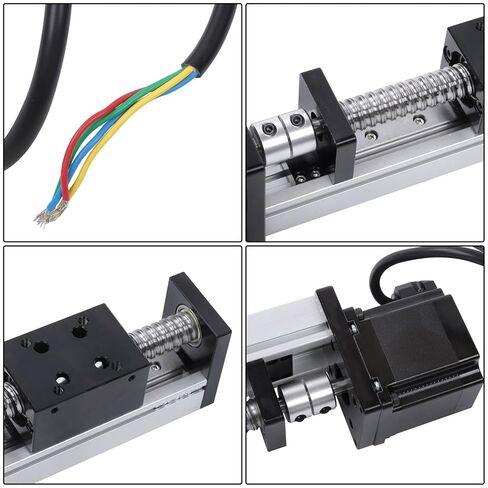 kimllier Ball Screw Slide Module with 23-Step Motor, Linear Guide Travel 100m, Suitable for CNC Linear Platforms Ball Screw Motion Linear Guide in Kuwait