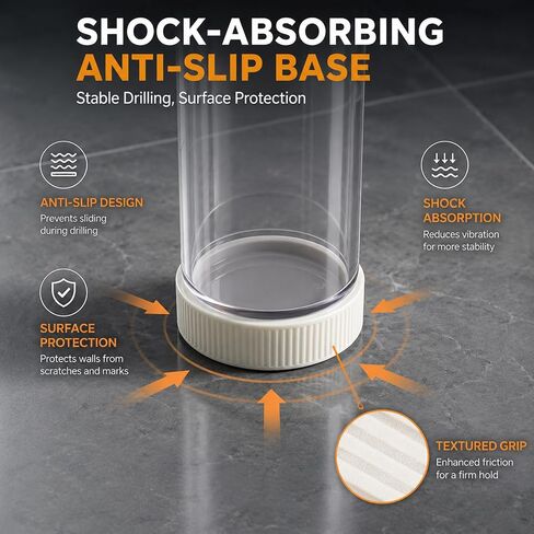 Drill Dust Collector Box, Universal Drywall Hole Saw Catcher Bowl-B, Efficient Debris Capture, Compatible with Most Bits for Home Renovation, Workshop and Hanging Pictures(Transparent) in Kuwait