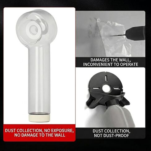 Drill Dust Collector Box, Universal Drywall Hole Saw Catcher Bowl-B, Efficient Debris Capture, Compatible with Most Bits for Home Renovation, Workshop and Hanging Pictures(Transparent) in Kuwait