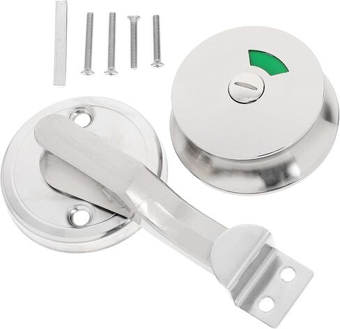 Healeved Bathroom Door Lock Convenient Design with Privacy Indicator Stainless Steel and Versatile Use and Bathroom Security for Interior Doors Suitable for Public Toilet Partitions in Kuwait