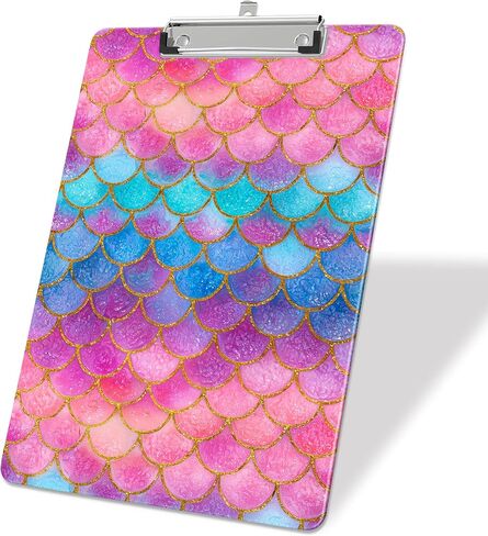 Floral Plastic Clipboards,Decorative Plastic Acrylic Clipboard for Teacher Social Worker Students Office Supplies 8 * 12 in Saudi Arabia