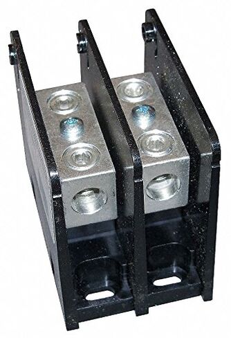 175 Amp 2-Pole Power Distribution Block, Black, Plastic, Screw Connector, 14 to 2/0 AWG, 3.08 x 2.81 inches, Terminal Block in Kuwait