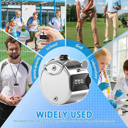 20 Pack Clicker Counter Metal Click Counter Handheld 4-Digital Mechanical Hand Pitch Counter for Coaching, Fishing, People, Golf Lap, Sports Event in Kuwait