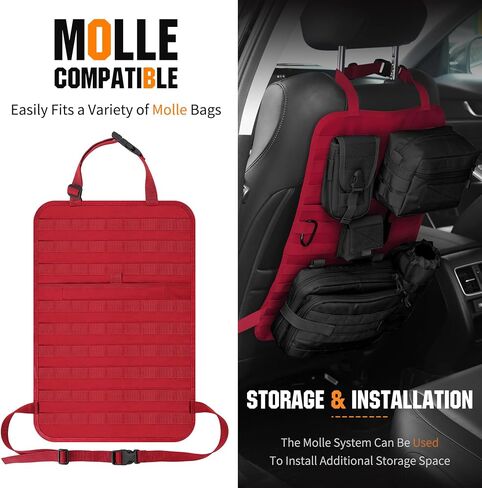 Car Seat Back Organizer Tactical Molle Panel Sag Proof & Tactical Rifle Scabbard Gun Holster in Kuwait