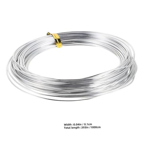 Angoily 6 Rolls Silver Aluminum Wire for Sculpting and Crafting 1mm Diameter, 32.8 Feet Each Roll Soft, Smooth Surface Aluminum Wire for Bonsai Training and Floral Display in Kuwait