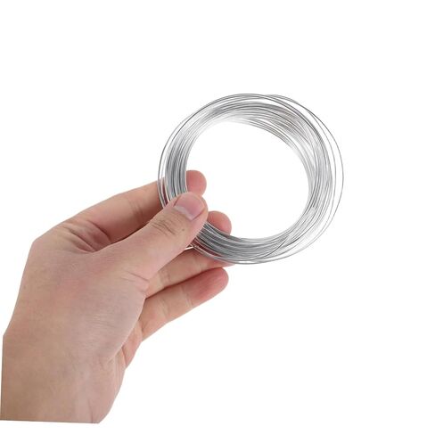 Angoily 6 Rolls Silver Aluminum Wire for Sculpting and Crafting 1mm Diameter, 32.8 Feet Each Roll Soft, Smooth Surface Aluminum Wire for Bonsai Training and Floral Display in Kuwait
