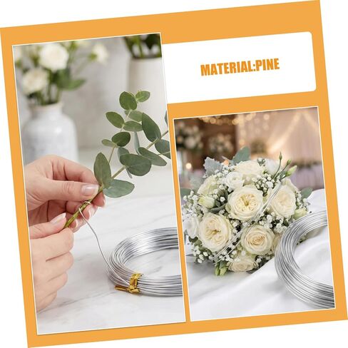 Angoily 6 Rolls Silver Aluminum Wire for Sculpting and Crafting 1mm Diameter, 32.8 Feet Each Roll Soft, Smooth Surface Aluminum Wire for Bonsai Training and Floral Display in Kuwait