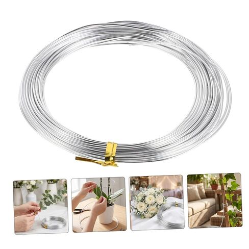 POPETPOP 6 Rolls Aluminum Decorative Wreath Wire 1mm Diameter Flexible Crafting Wire for Floral Easy to Shape Creations and Craft Sessions in Kuwait