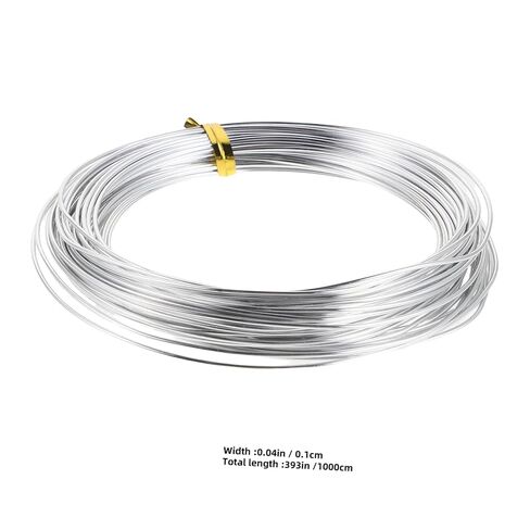 6 Rolls Malleable Aluminum Wire for Crafting and Sculpting 1mm Diameter Flexible Floral Design Wire with Smooth Surface Safe for Skin and Foliage for Wedding Bouquet in Saudi Arabia