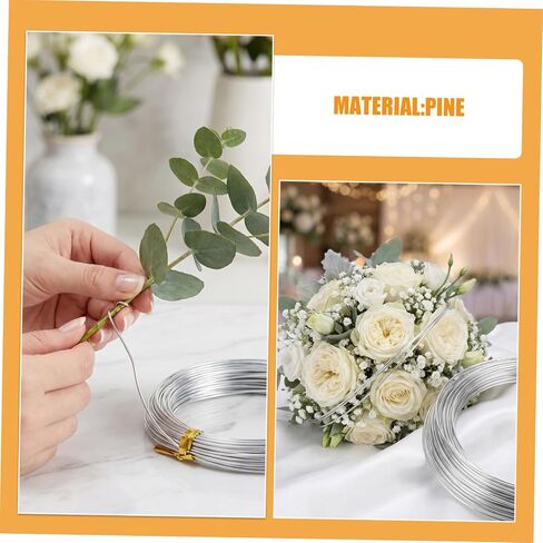 6 Rolls Malleable Aluminum Wire for Crafting and Sculpting 1mm Diameter Flexible Floral Design Wire with Smooth Surface Safe for Skin and Foliage for Wedding Bouquet in Saudi Arabia