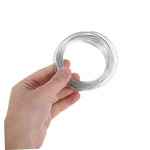 Toddmomy 6 Rolls Silver Aluminum Wire for Crafting and Gardening 1mm Diameter Flexible Wire with Smooth Surface Compatible with Pliers and Scissors for Wedding Bouquet and Plant Training in Kuwait