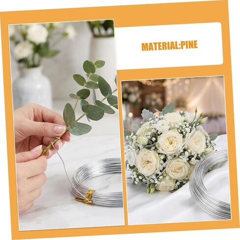 Toddmomy 6 Rolls Silver Aluminum Wire for Crafting and Gardening 1mm Diameter Flexible Wire with Smooth Surface Compatible with Pliers and Scissors for Wedding Bouquet and Plant Training in Kuwait