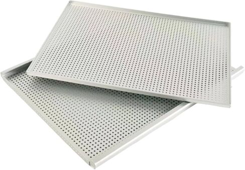Commercial Pan Anodized Aluminum Oven Tray Perforated Pastry Sheet Anti- Pastry Tray Sturdy Metal Construction Suitable, 40x30cm, Hard Anodized in Kuwait