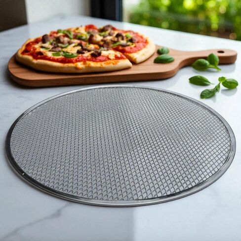 Uncoated 16" Stainless Steel Pizza Pan Screen, Crisper, Large, Gray in Kuwait