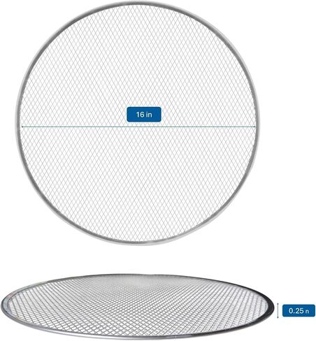 Uncoated 16" Stainless Steel Pizza Pan Screen, Crisper, Large, Gray in Kuwait