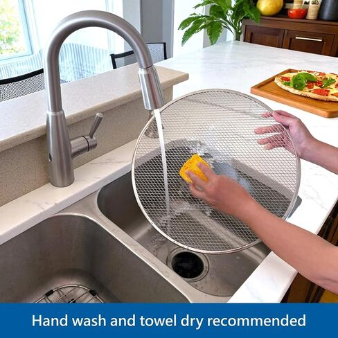 Uncoated 16" Stainless Steel Pizza Pan Screen, Crisper, Large, Gray in Kuwait