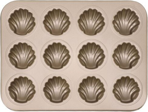 Haofy Shell Shaped Carbon Steel 12 Cavity Baking Mold Non Stick Baking Pan for Cookies and Cakes, Family Gatherings Kitchen Supplies in Kuwait