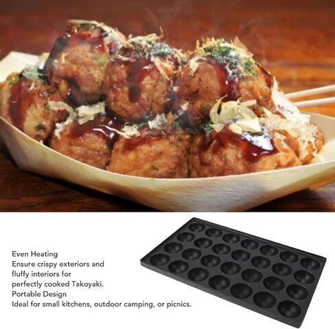 TAKOYAKI MAKER BAKING PAN FOR VARIOUS FLAVORS PREMIUM ALUMINUM ALLOY PORTABLE DESIGN in Kuwait