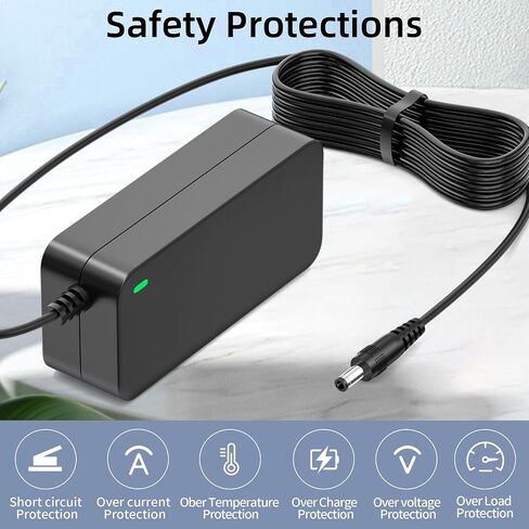 12V Charger for Roland FP-30X FP30X FP-60X FP-60X-WH FP60X-WH FP60XWH Power Cord for PSB-7U 88 Keys Digital Piano Keyboard Replacement Power Supply Adapter in Kuwait
