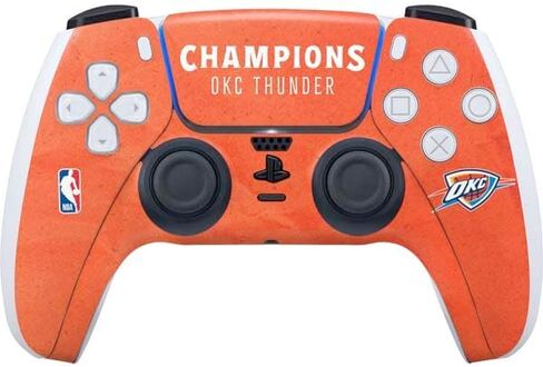 Skinit Decal Gaming Skin Compatible with PS5 Controller - Officially Licensed 2025 NBA Champions Oklahoma City Thunder Design in Saudi Arabia